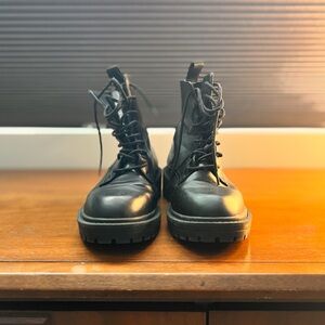 ASOS RAID Black Lace-Up Combat Boots
